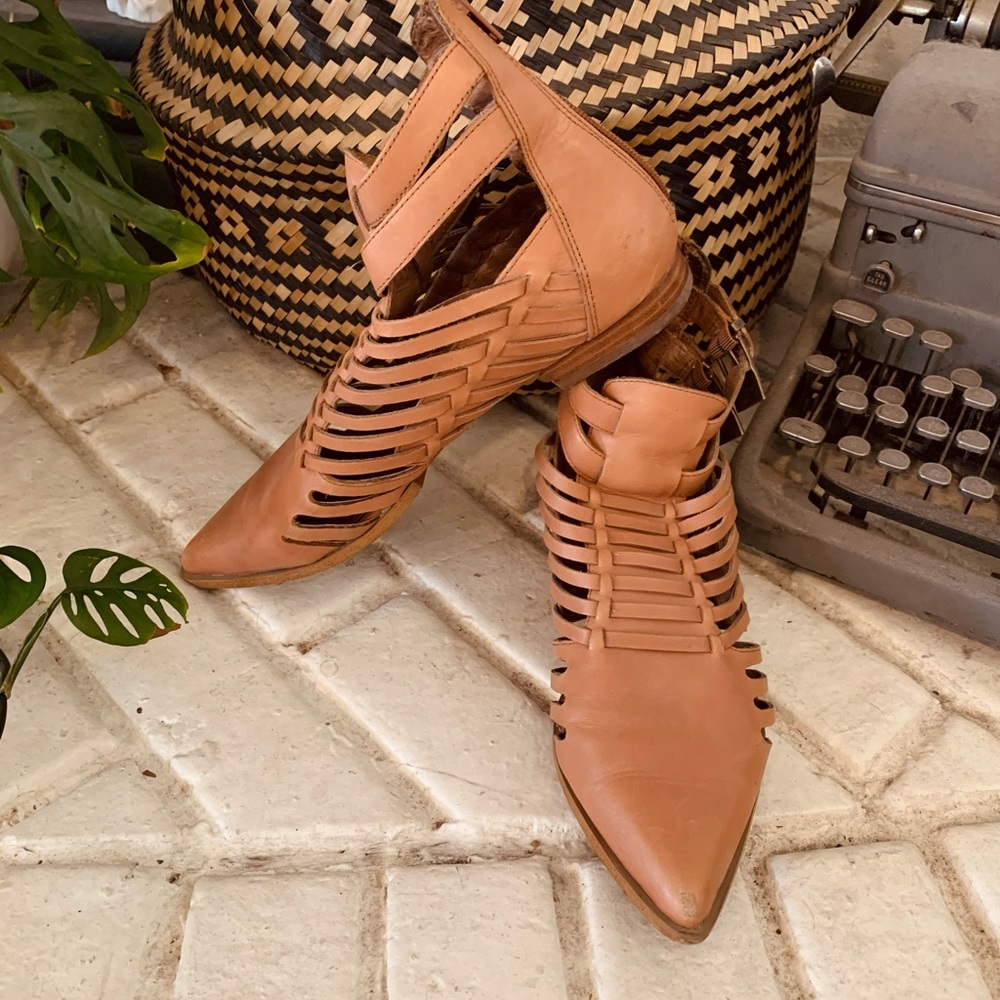 Woven Western Style Booties/Flats